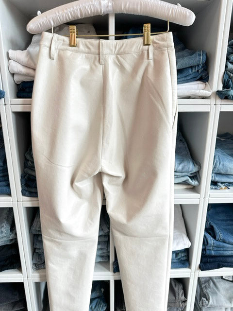 AS by DF Denise Recycled Leather Trouser Buttercream