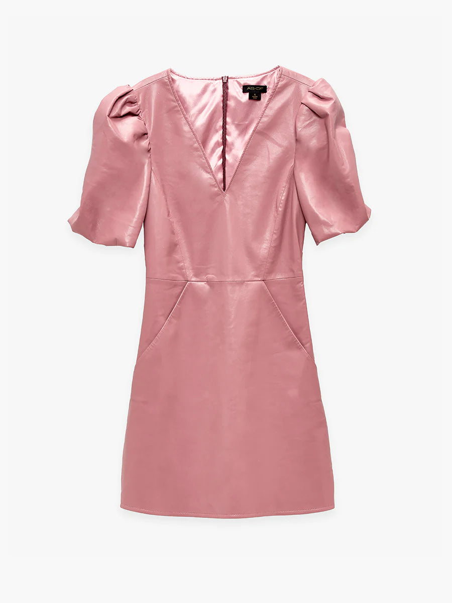 ASbyDF Mojave Recycled Leather Dress - Mauve