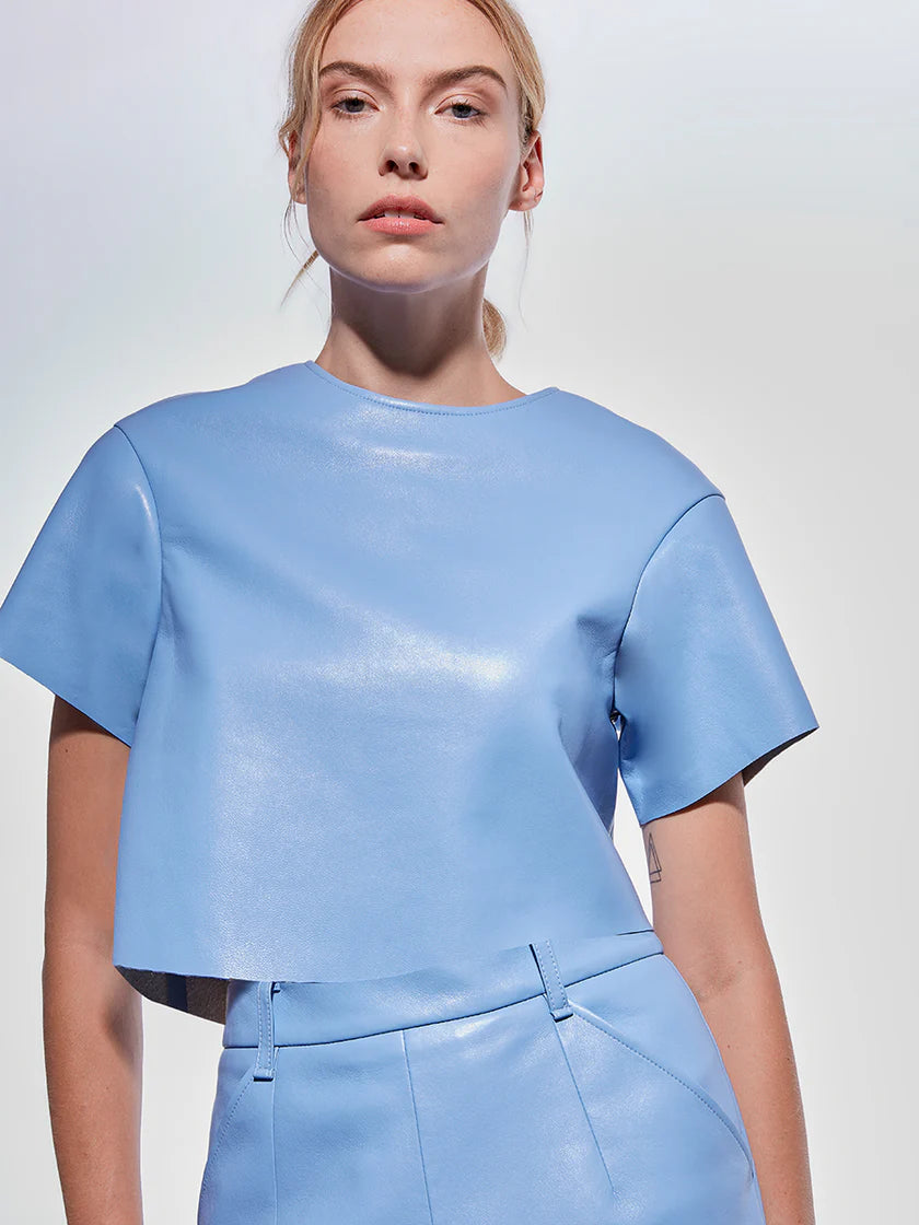 AsbyDf BECK RECYCLED LEATHER TEE