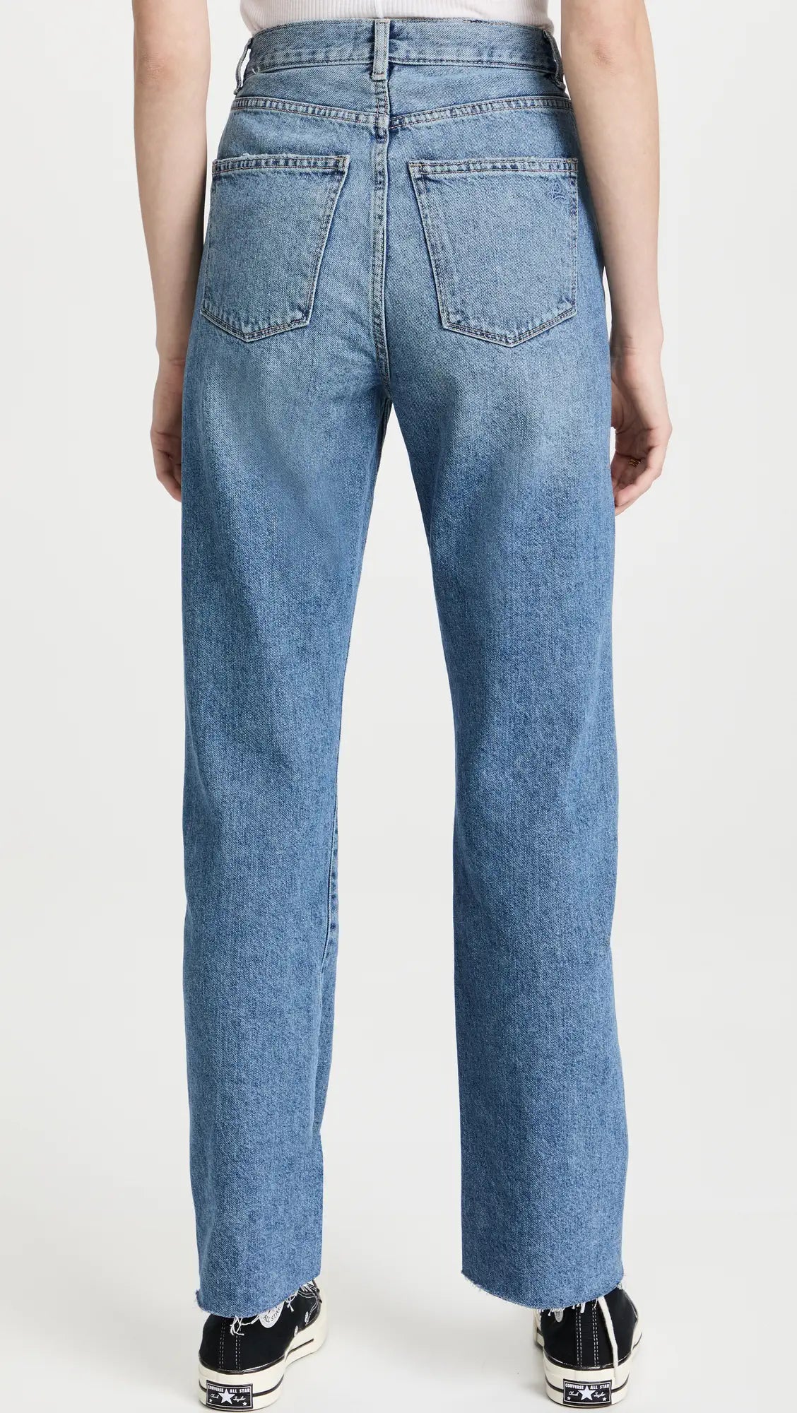 DL 1961 Emilie Straight Ultra High Rise Vintage Bedford Blue Raw