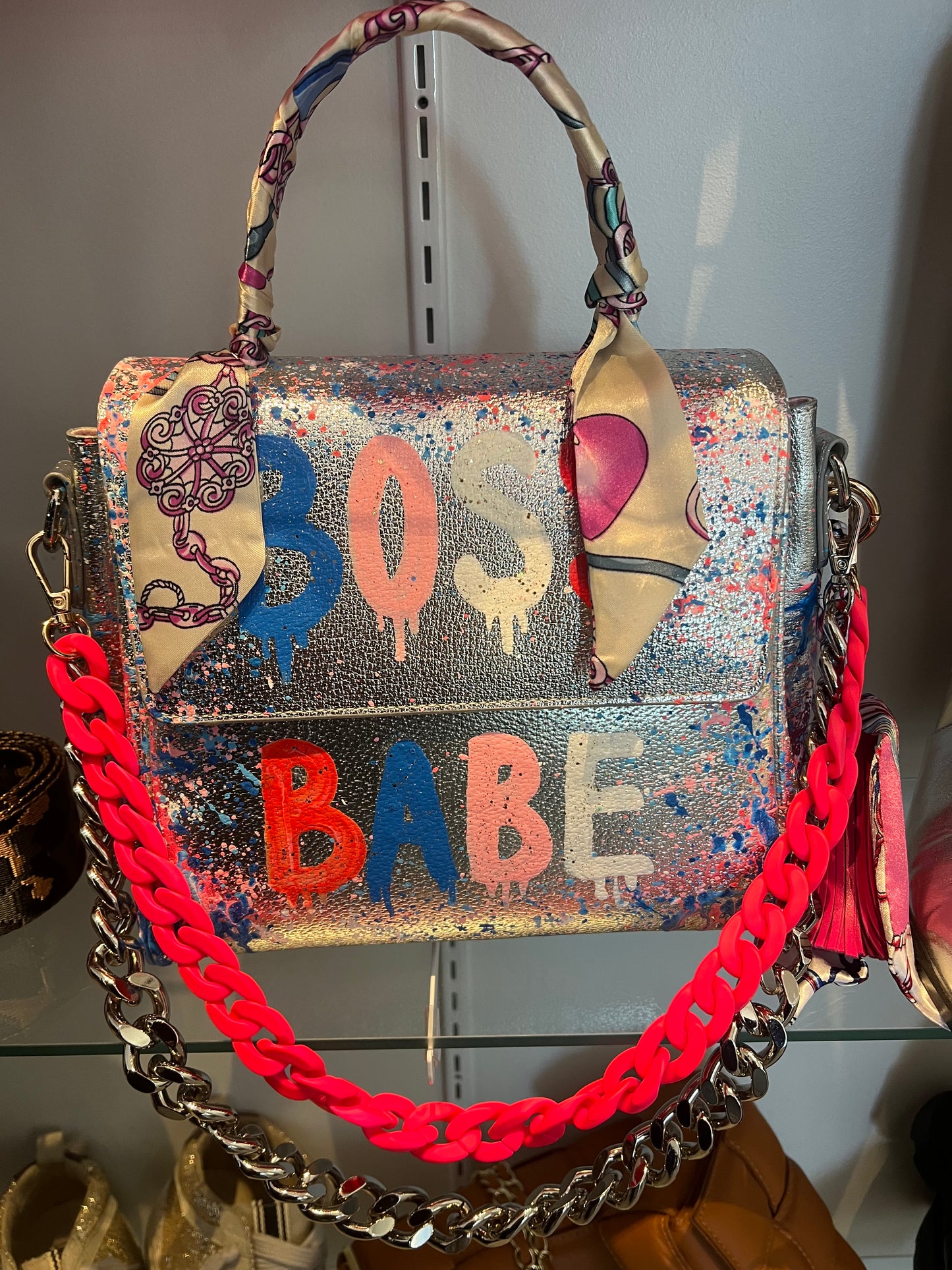 Picture of the Anca Barbu Vicky Silver Boss Babe Handbag - CT Grace