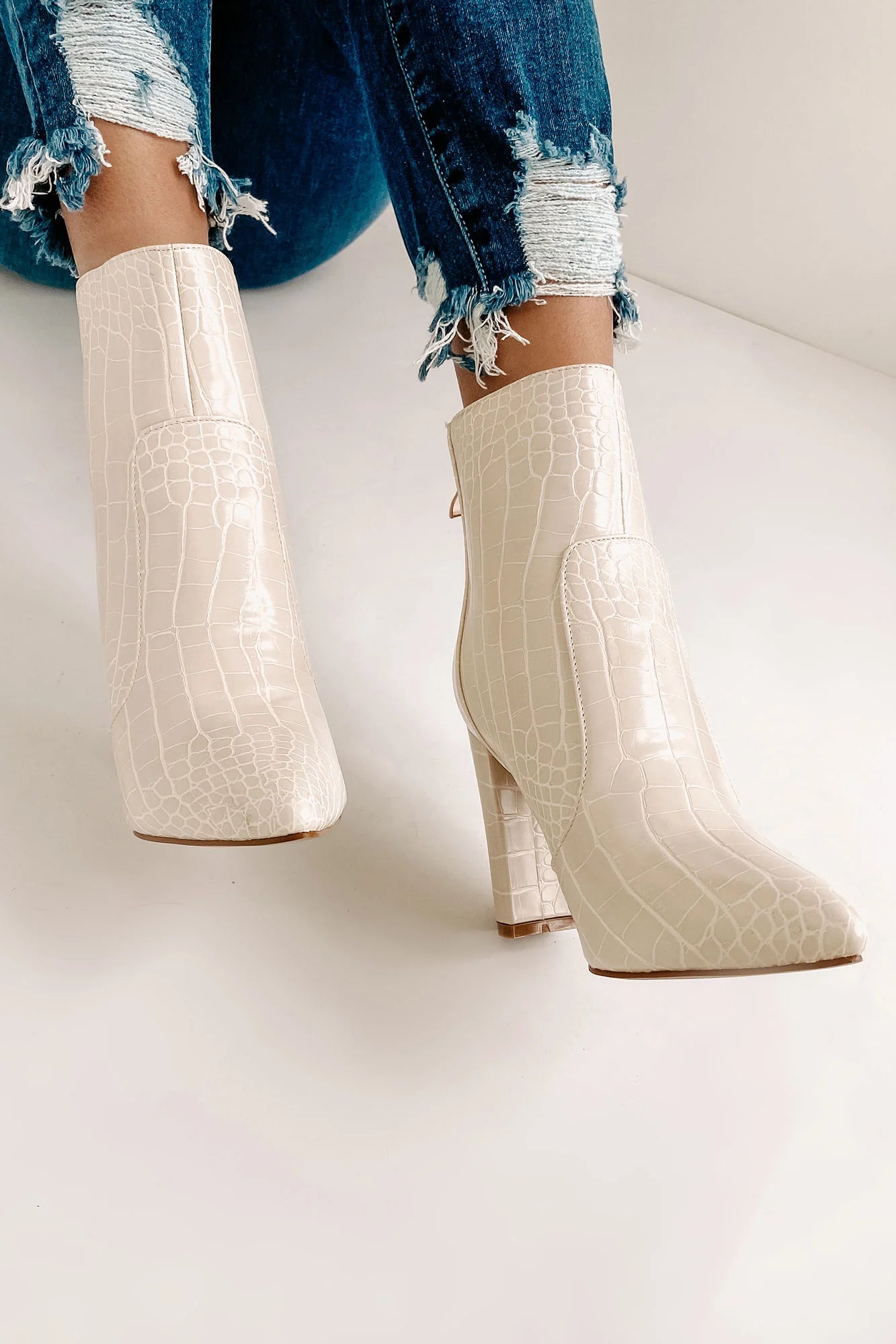 Billini Cream Croc Boot