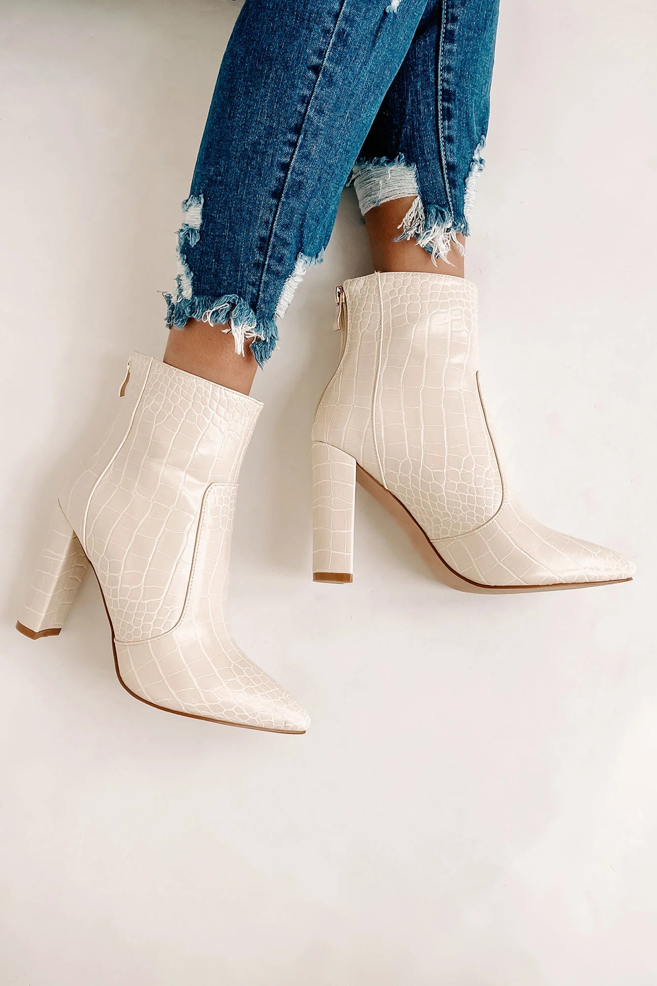 Billini Cream Croc Boot