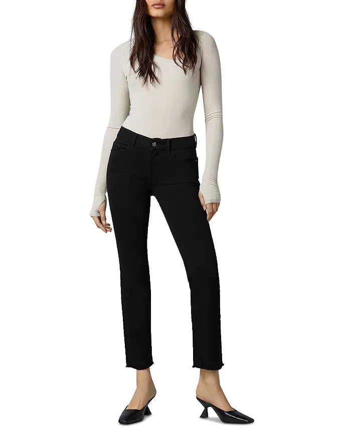 DL 1961 Mara Straight Mid-Rise Black