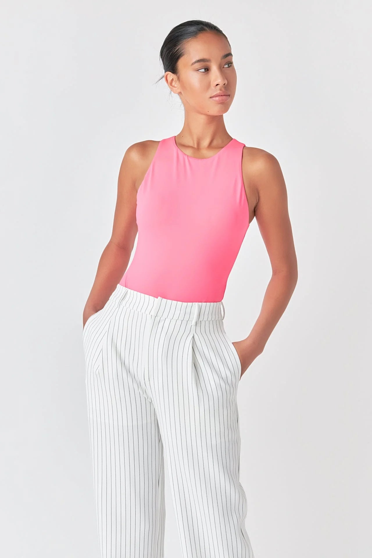 Endless Rose Solid Pink Body Suit