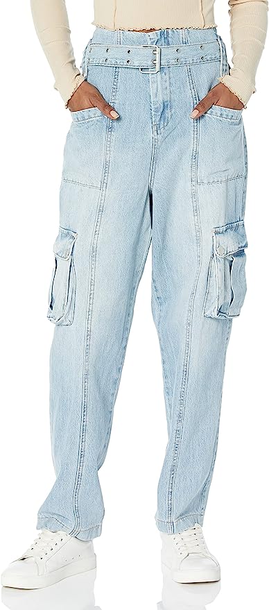 Front picture of a model wearing the Blank NYC Pants Steal the Show - CT Grace