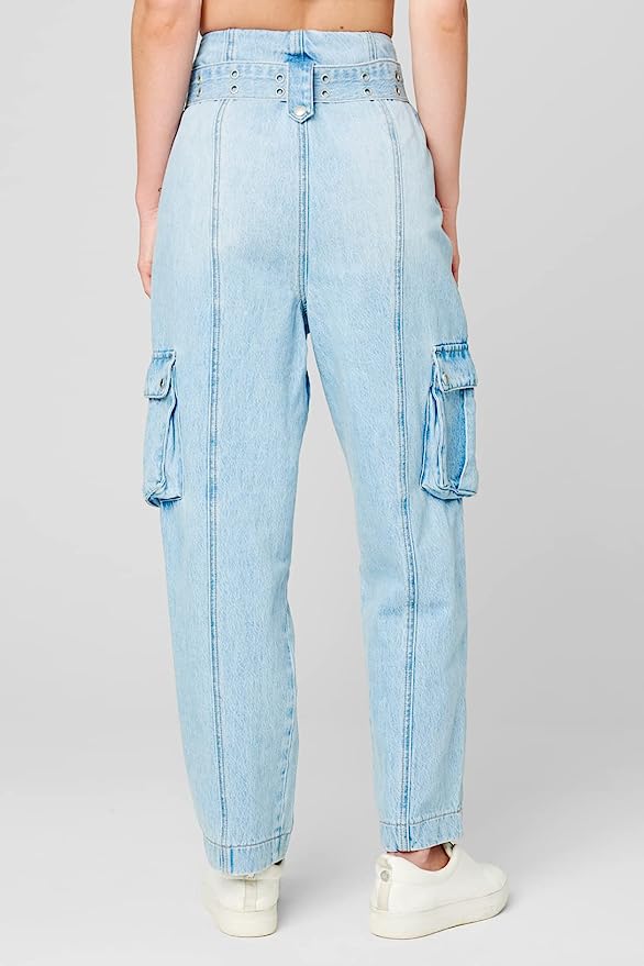 Back zoom picture of a model wearing the Blank NYC Pants Steal the Show - CT Grace