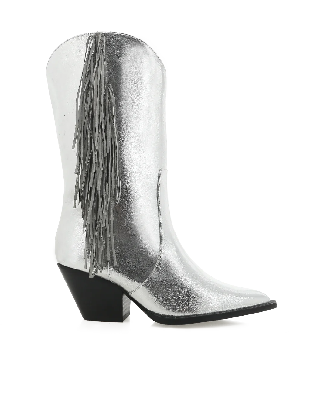 Billini Andi Silver Metallic Cowboy Boot