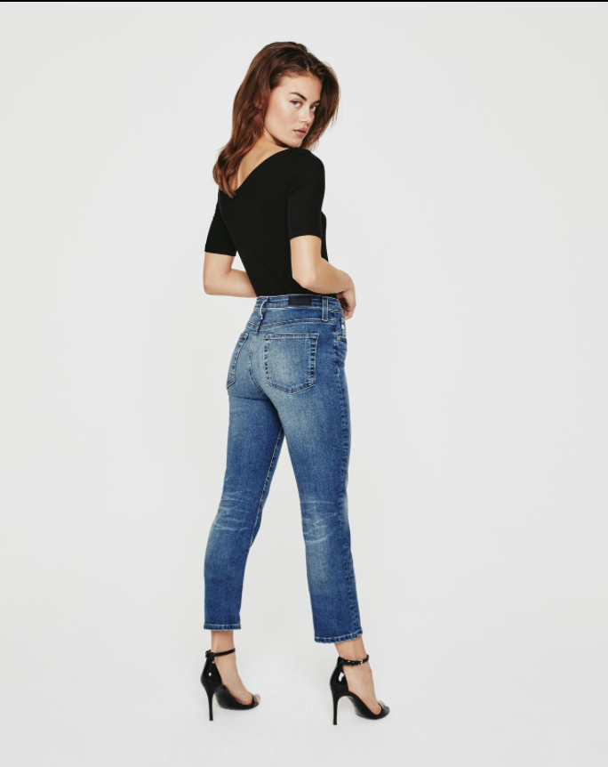 AG Jeans Isabelle High Rise Straight Crop Jeans - 13 Years Wembley