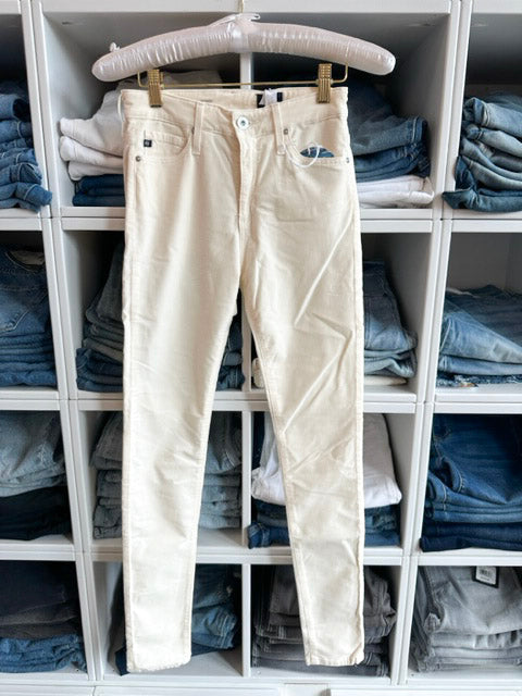 AG Jeans Farrah Skinny Pants -Cream Velvet