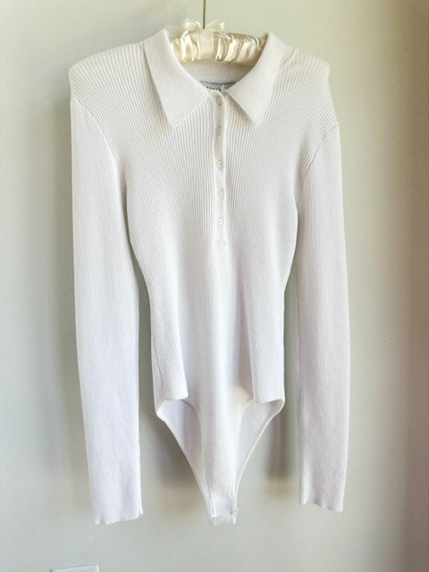 Endless Rose Button Down Body Suit Ivory