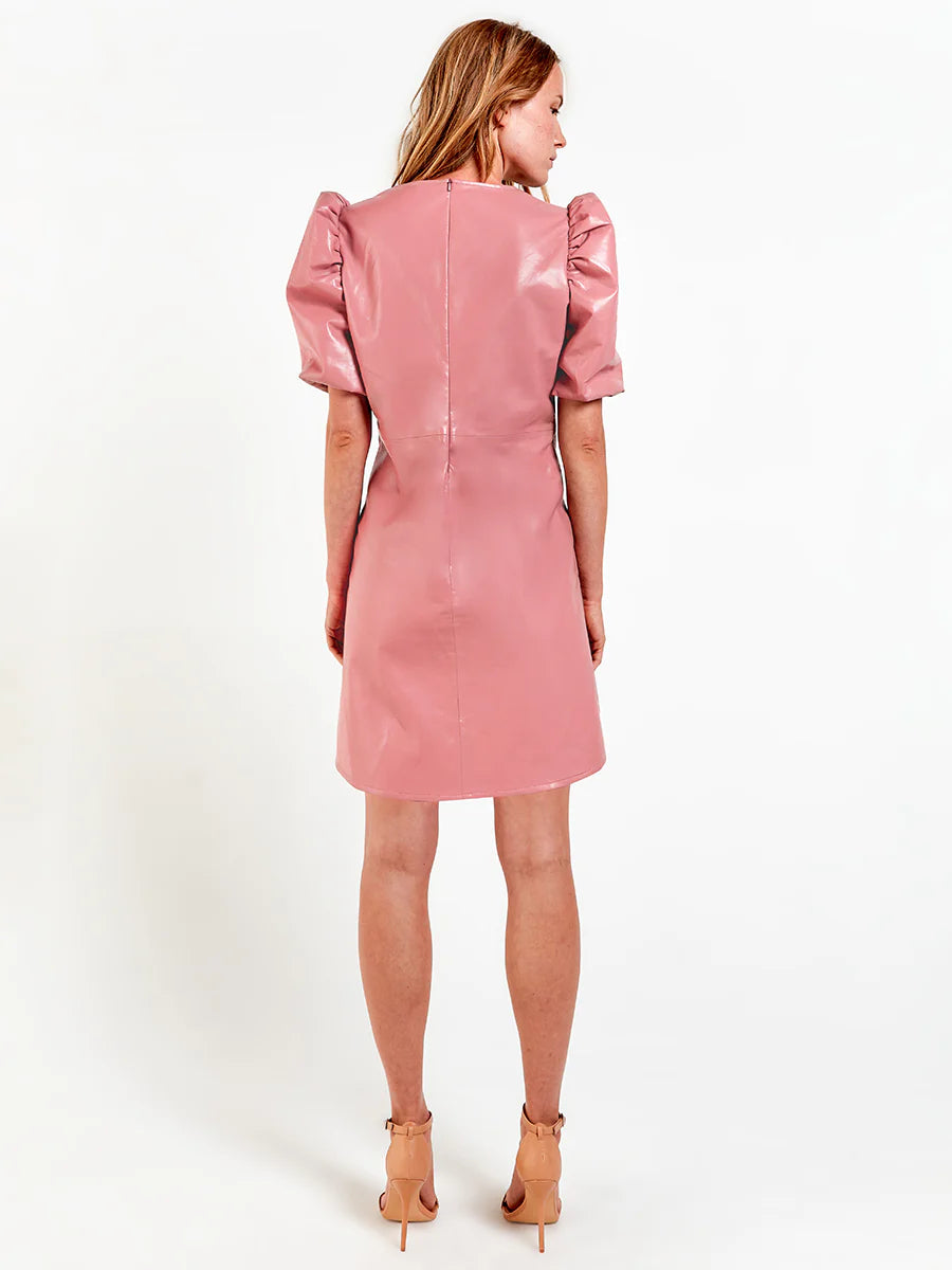 ASbyDF Mojave Recycled Leather Dress - Mauve