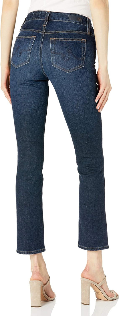 Back picture of the AG Jeans Mari High Rise Straight Leg Dark Wash - CT Grace