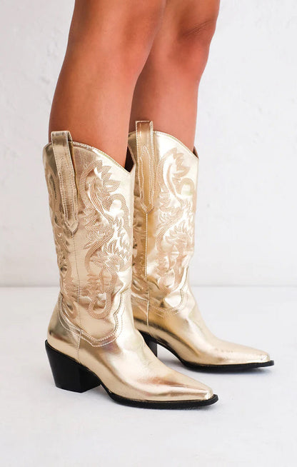 Billini Gold Cowboy Boots
