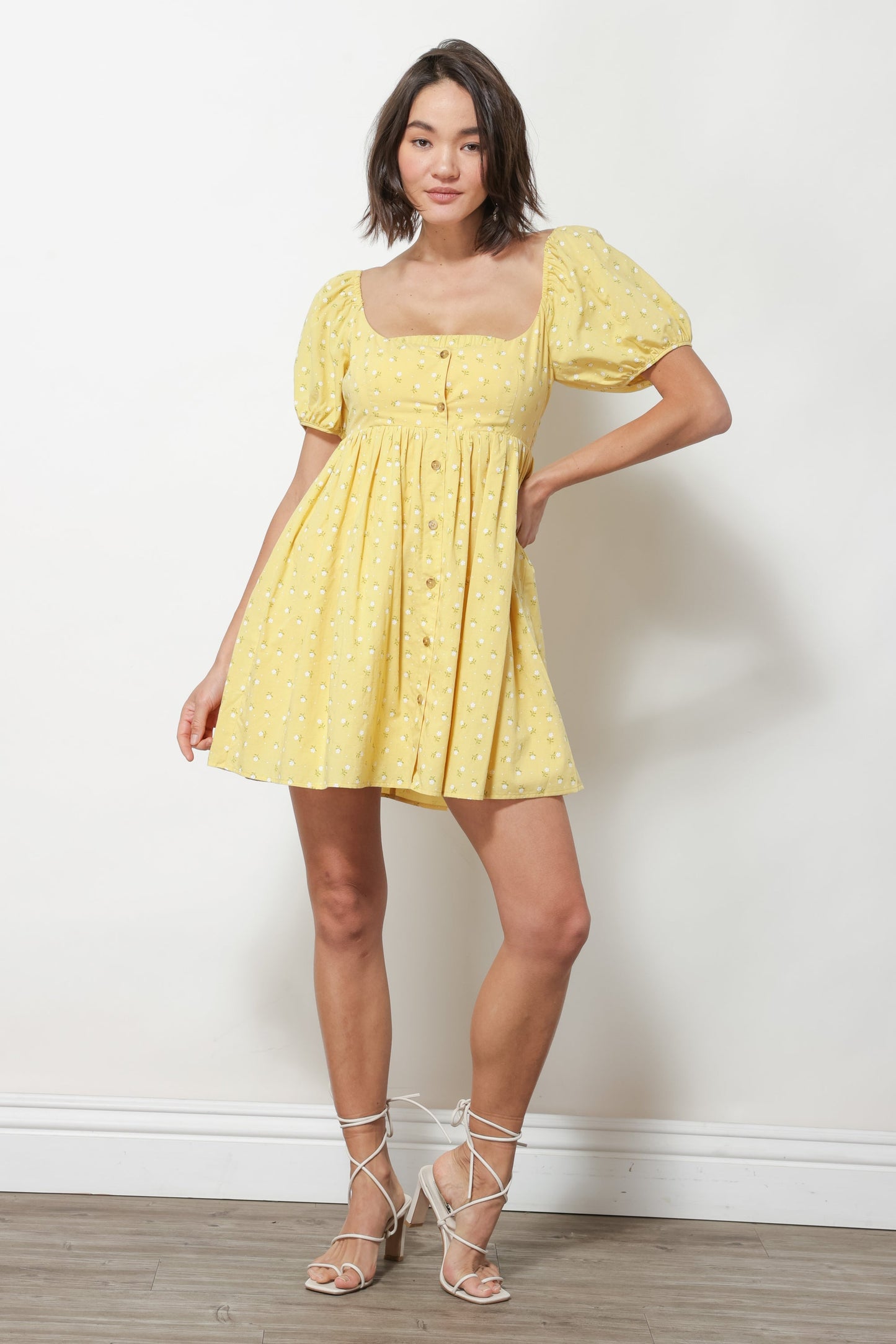 Line & Dot Hailee Fora Print Mini Dress