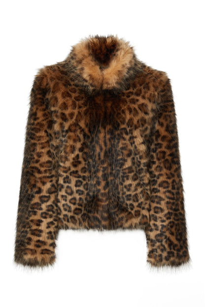 Picture of the Unreal Fur Short Cheetah Fur Coat - CT Grace