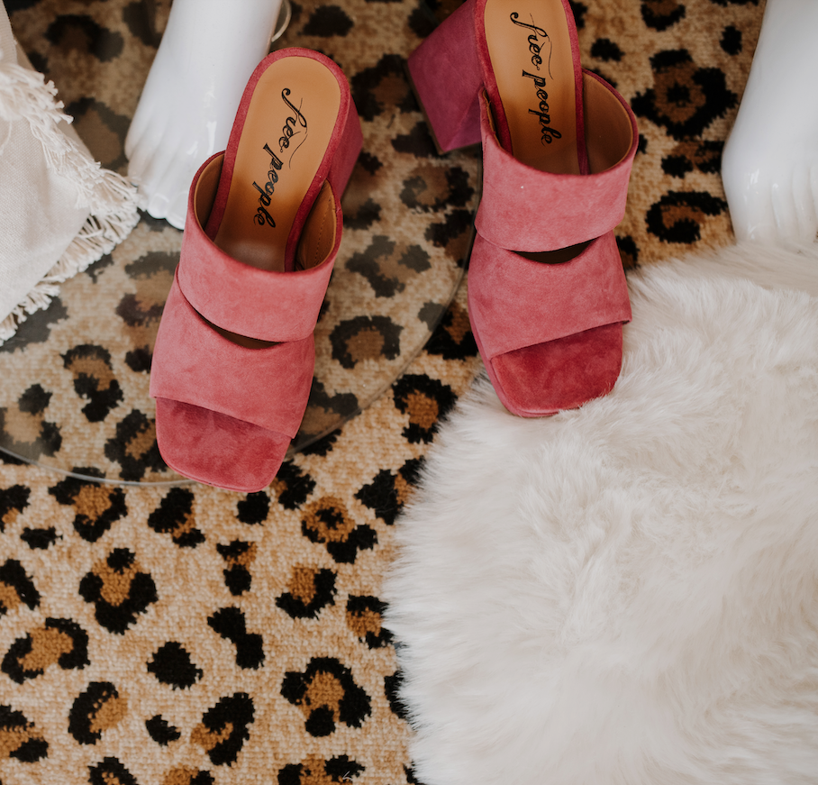 Free People Fuchsia Fantastic Platform Heels