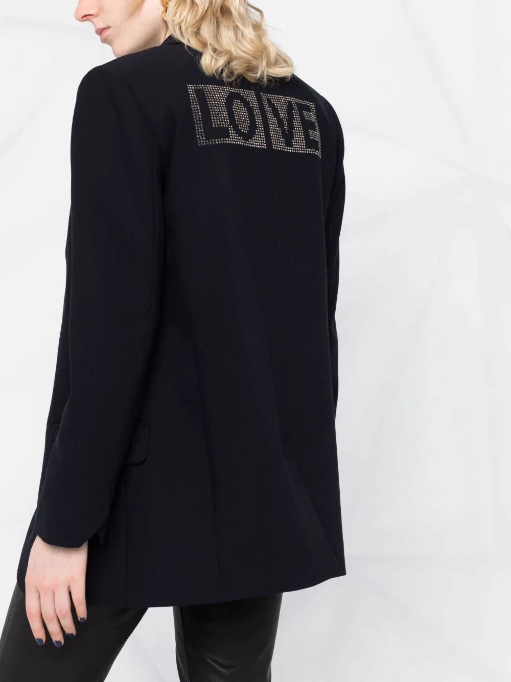 Side picture of a model wearing the Zadig & Voltaire Love Blazer - CT Grace