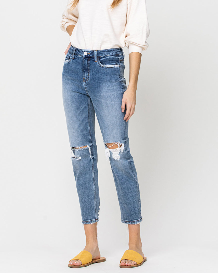 Side Picture of a model using the Flying Monkey Jeans Gleams - CT Grace