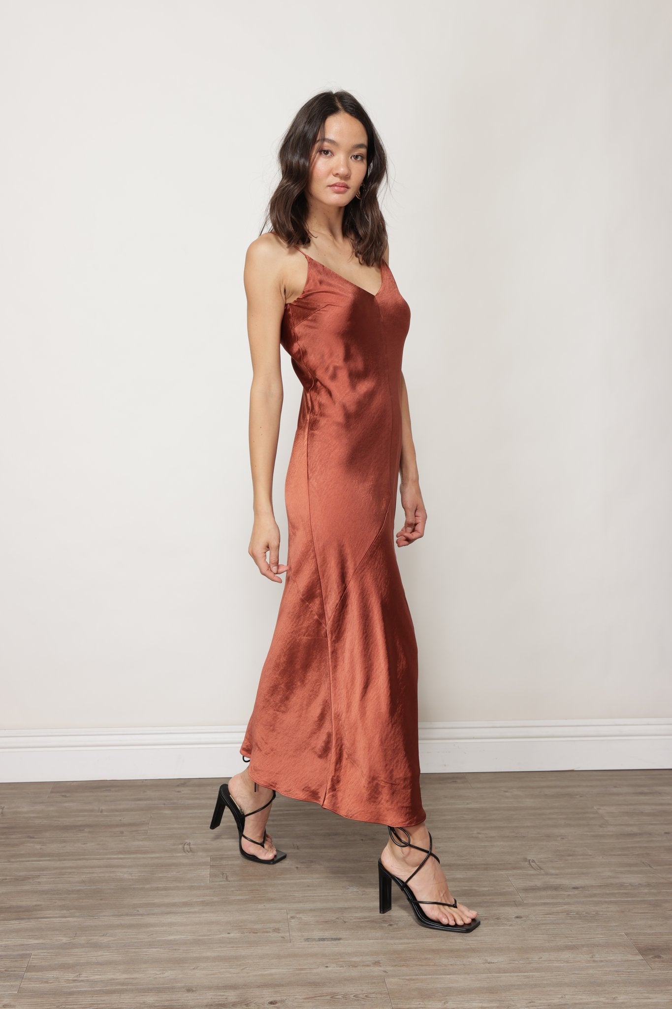 Picture of the Line & Dot Slate Blue Midi Dress - CT Grace
