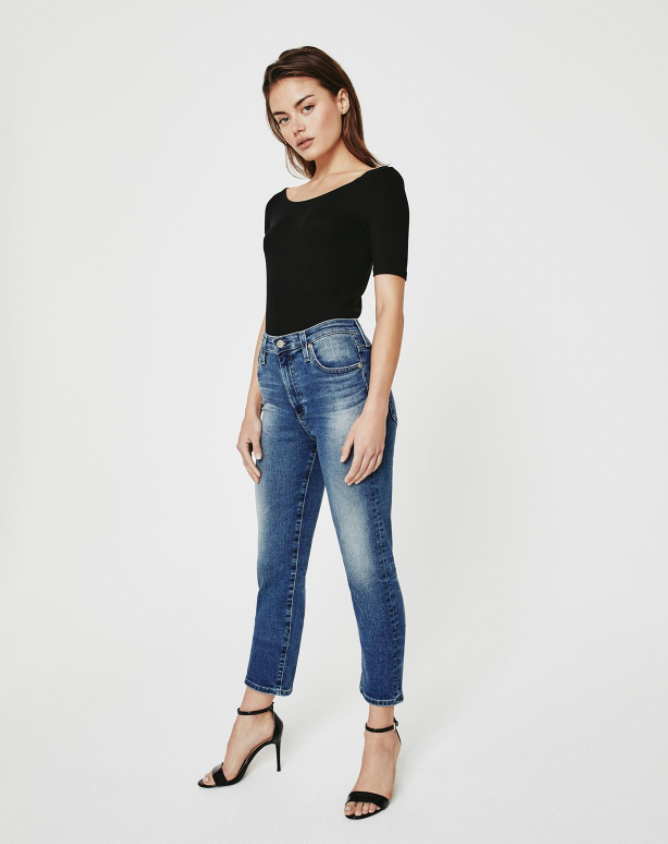 AG Jeans Isabelle High Rise Straight Crop Jeans - 13 Years Wembley